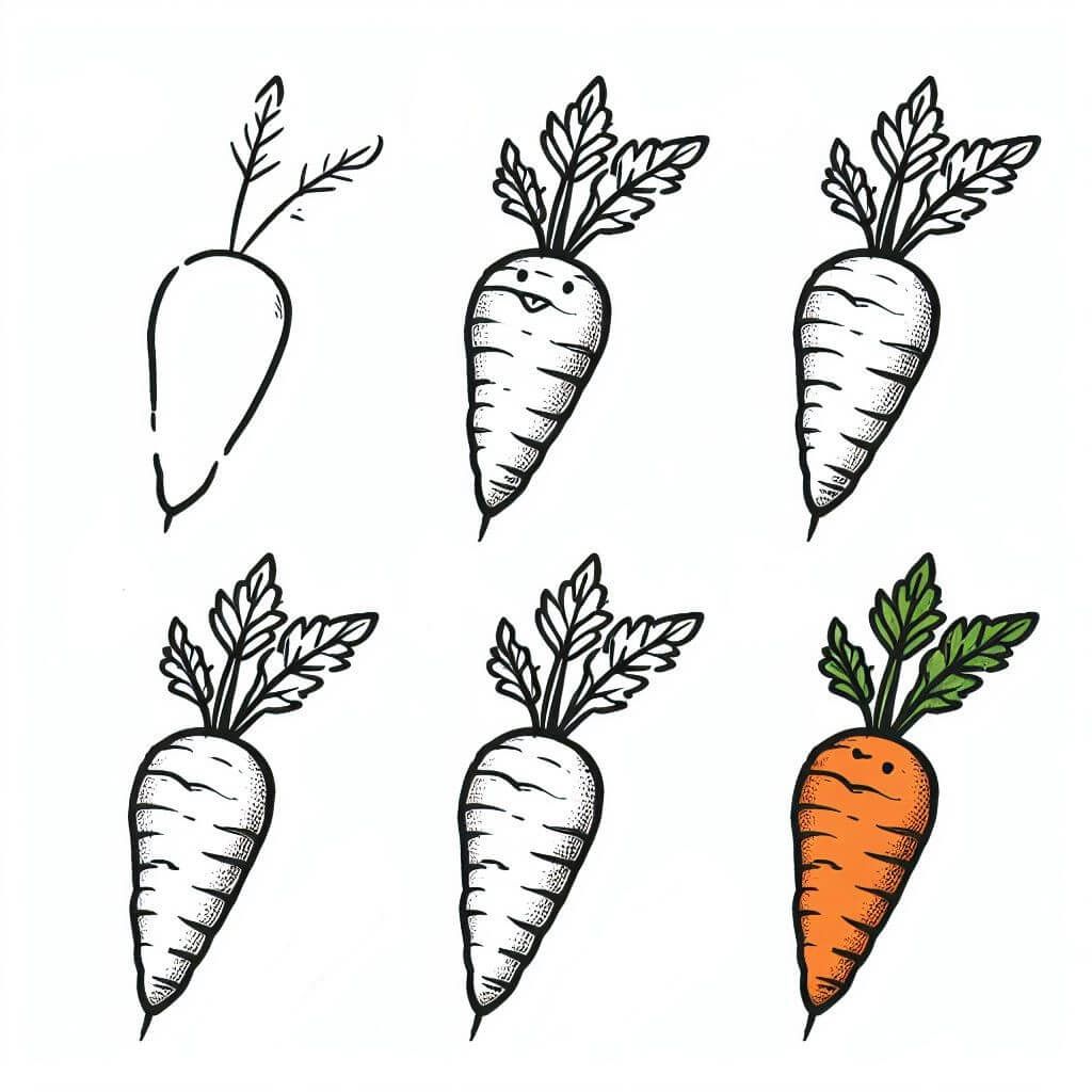 Idée de carotte 19 dessin