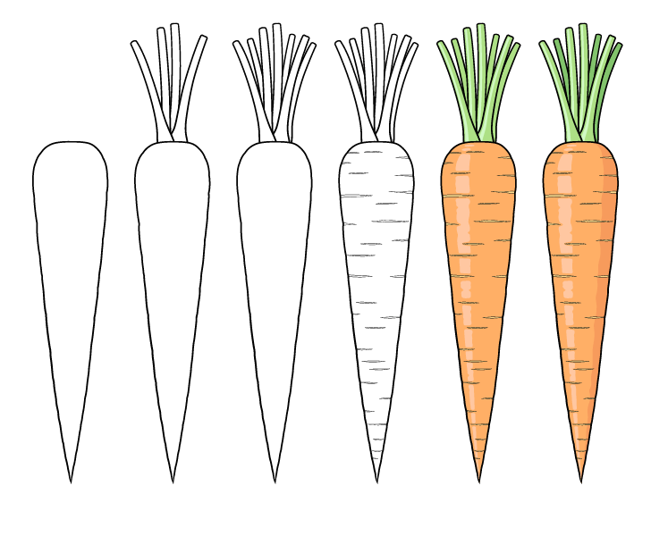 Idée de carotte 2 dessin