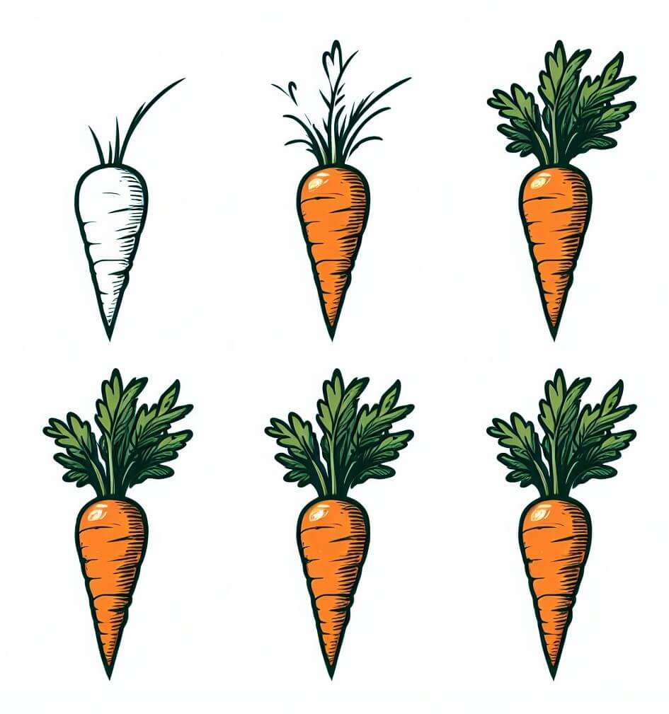 Idée de carotte 3 dessin