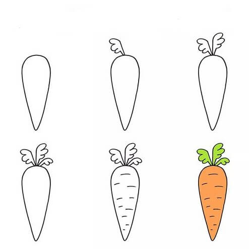 Idée de carotte 5 dessin