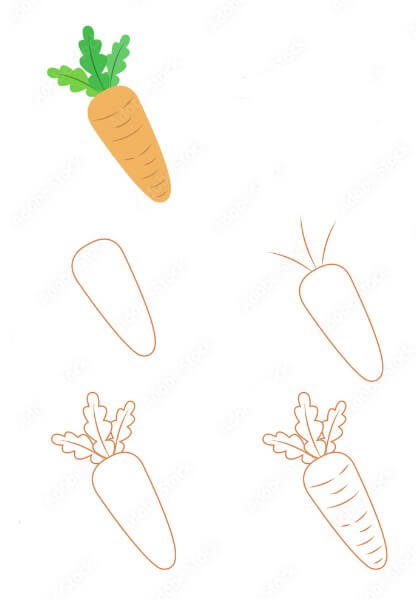 Idée de carotte 8 dessin