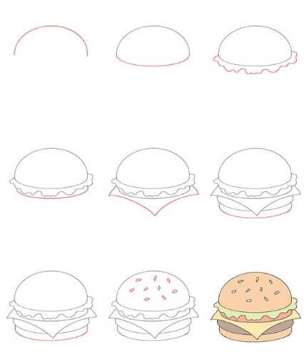Idée de hamburger 1 dessin