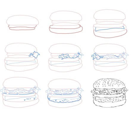 Idée de hamburger 11 dessin