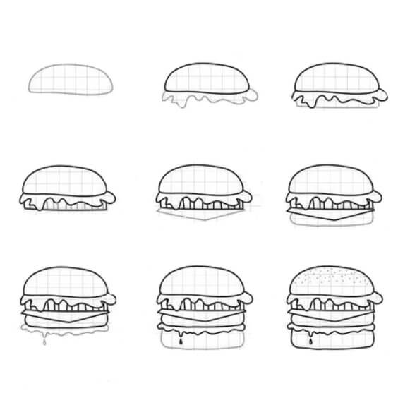 Idée de hamburger 12 dessin