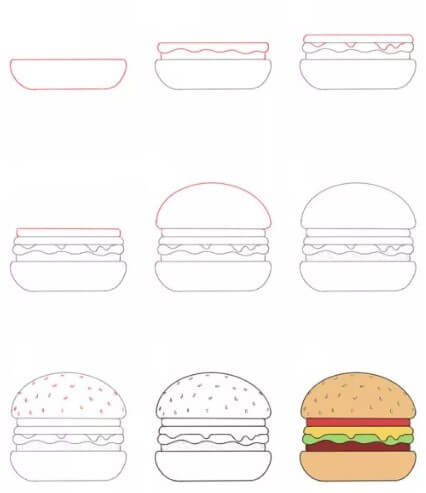 Idée de hamburger 2 dessin