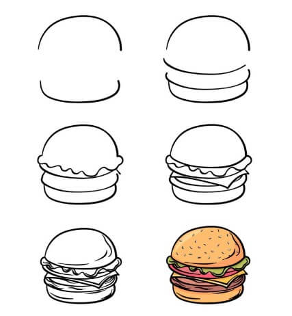 Idée de hamburger 3 dessin