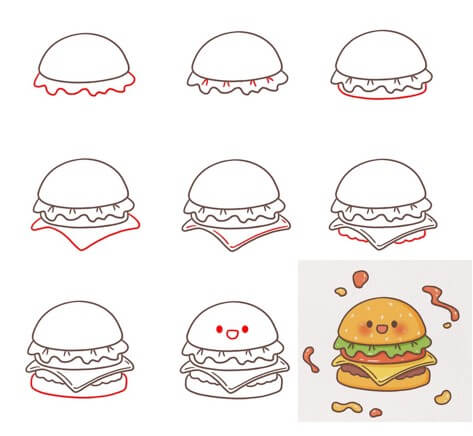 Idée de hamburger 4 dessin