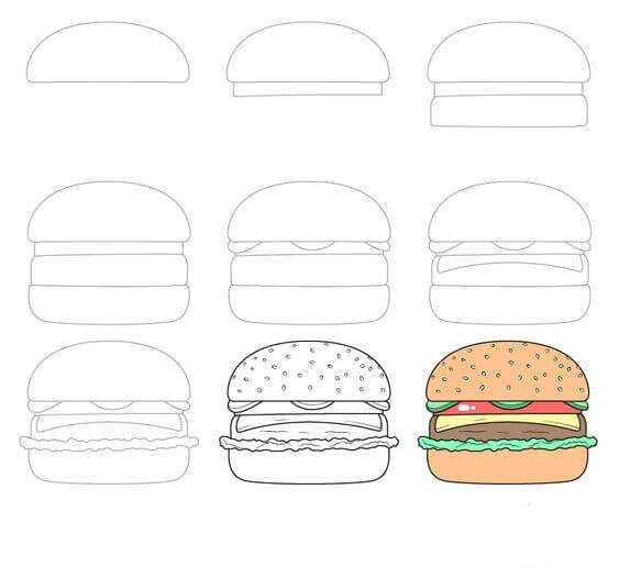 Idée de hamburger 5 dessin