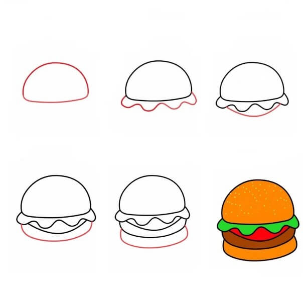 Idée de hamburger 6 dessin