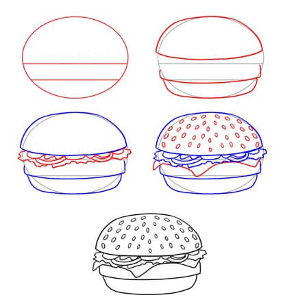 Idée de hamburger 8 dessin
