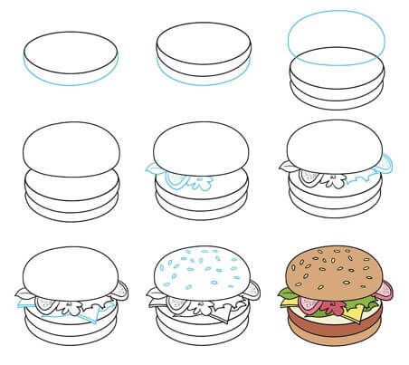 Idée de hamburger 9 dessin