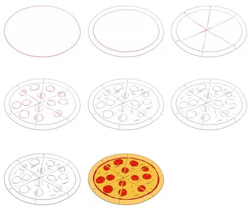 Idée de pizza (9) dessin