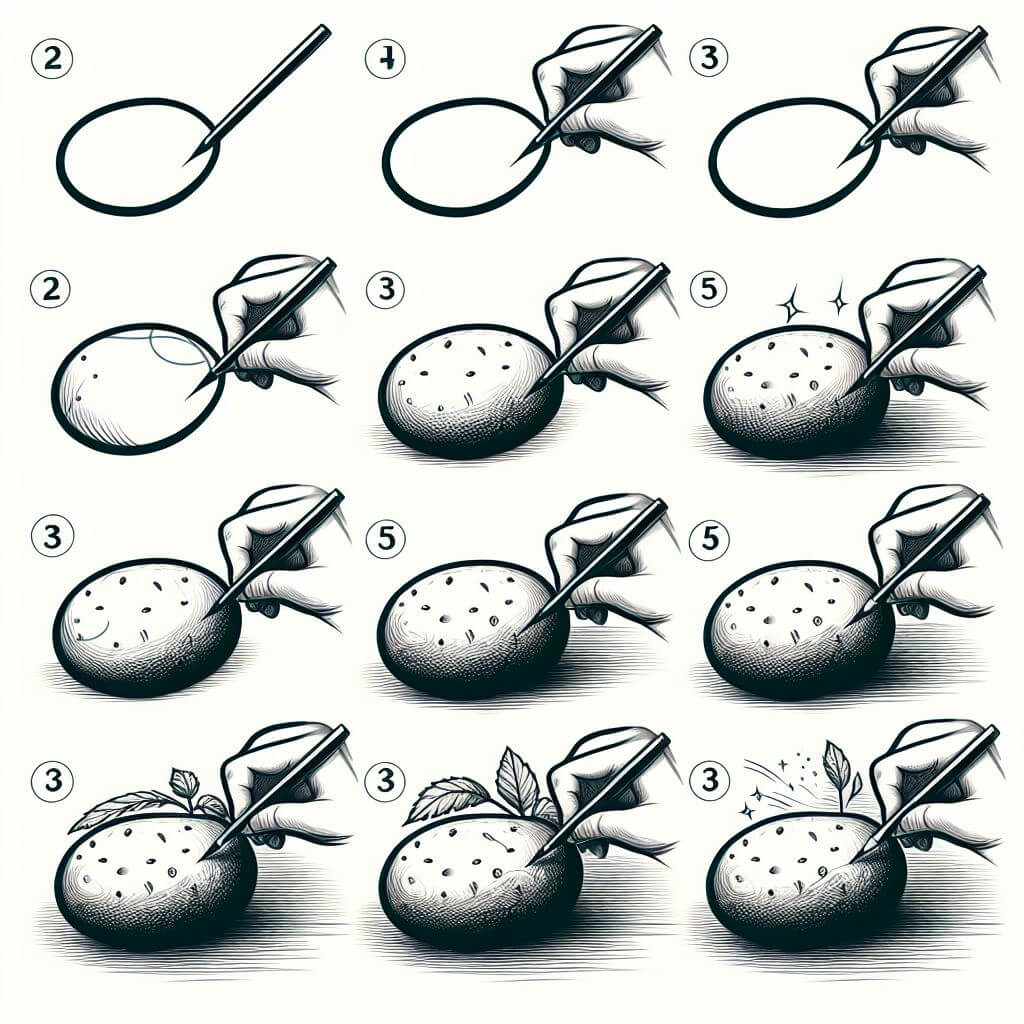 Idée de pomme de terre 10 dessin