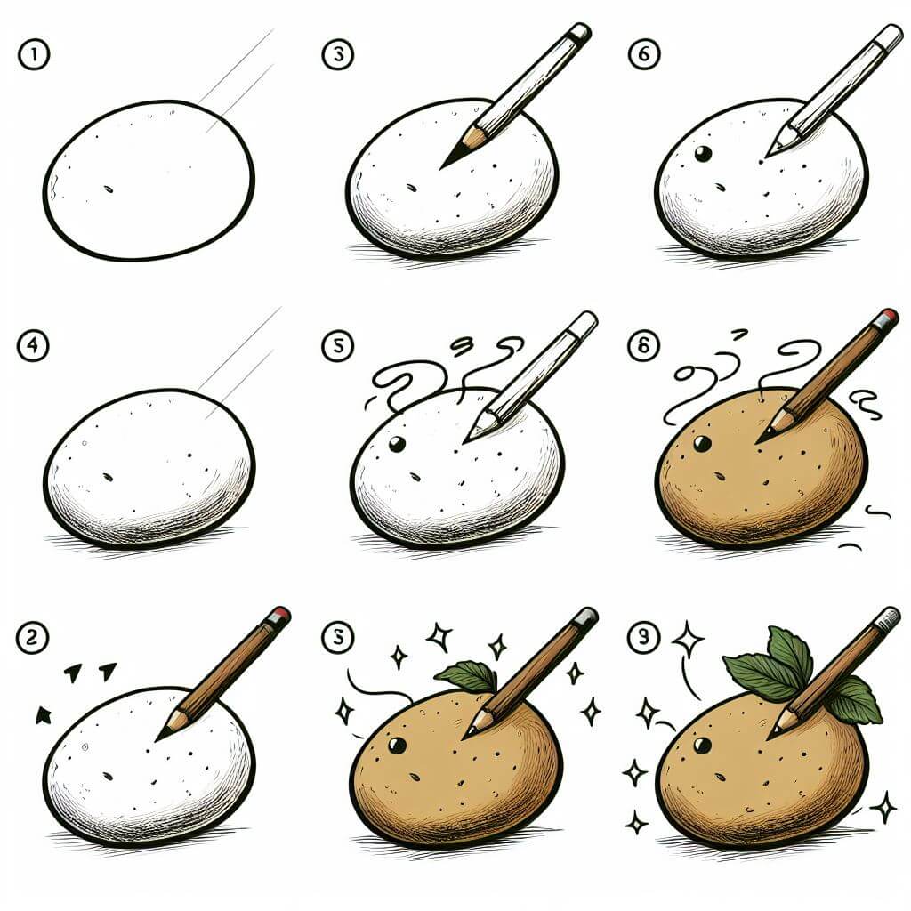 Idée de pomme de terre 12 dessin