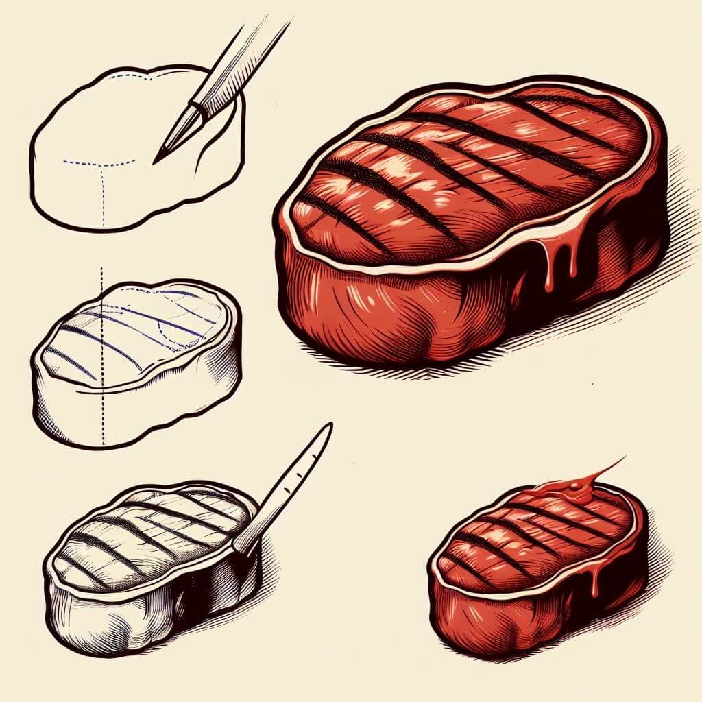 Idée de steak 8 dessin