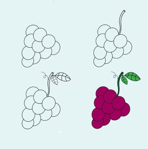 Idée grappe de raisin (10) dessin