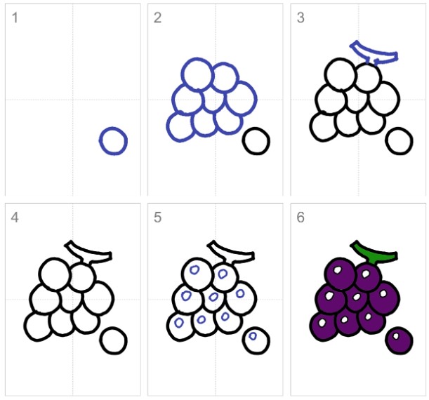 Idée grappe de raisin (7) dessin