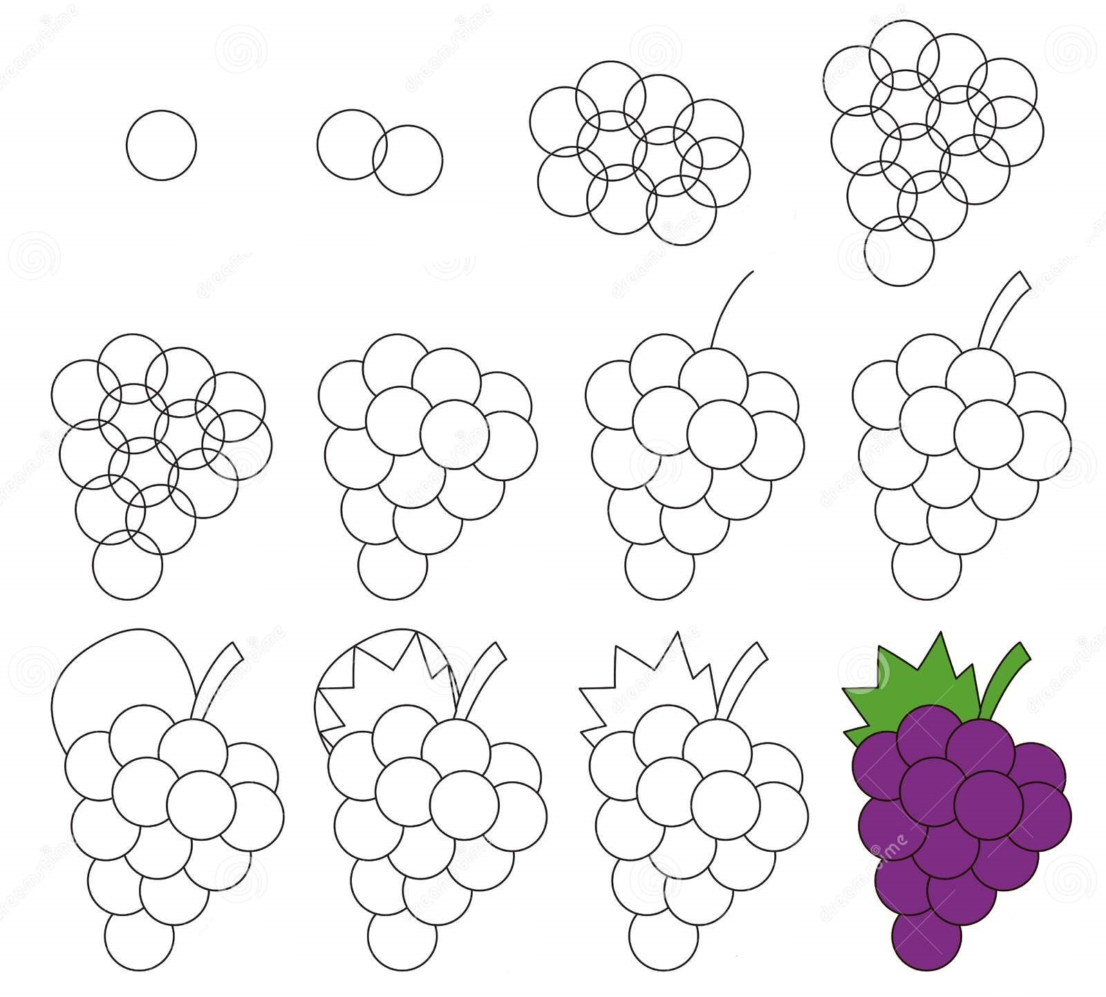 Idée grappe de raisin (8) dessin