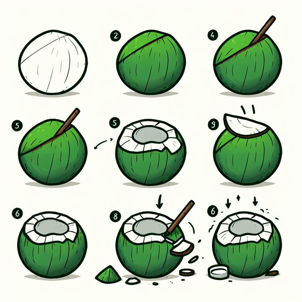 Idée noix de coco (10) dessin