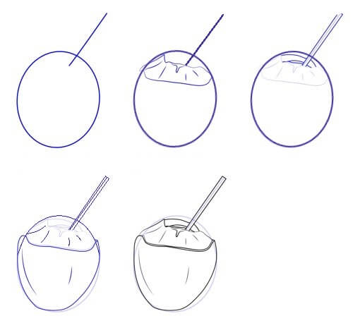 Idée noix de coco (4) dessin