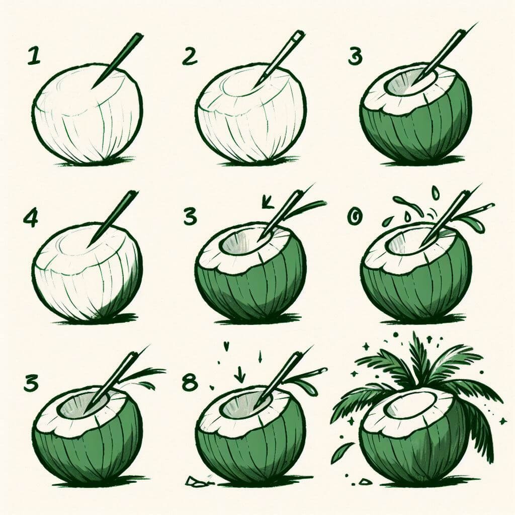 Idée noix de coco (9) dessin
