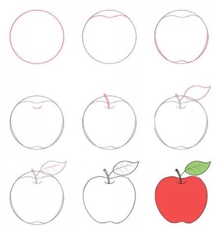 Idée pomme (4) dessin