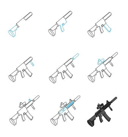 Idée d'arme à feu (7) dessin