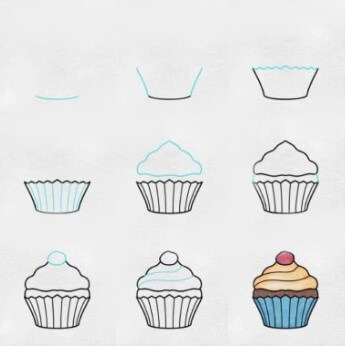 Idée de cupcakes (2) dessin