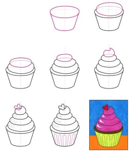 Idée de cupcakes (3) dessin