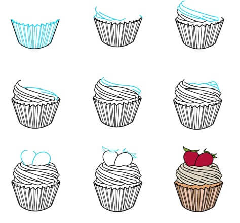 Idée de cupcakes (7) dessin