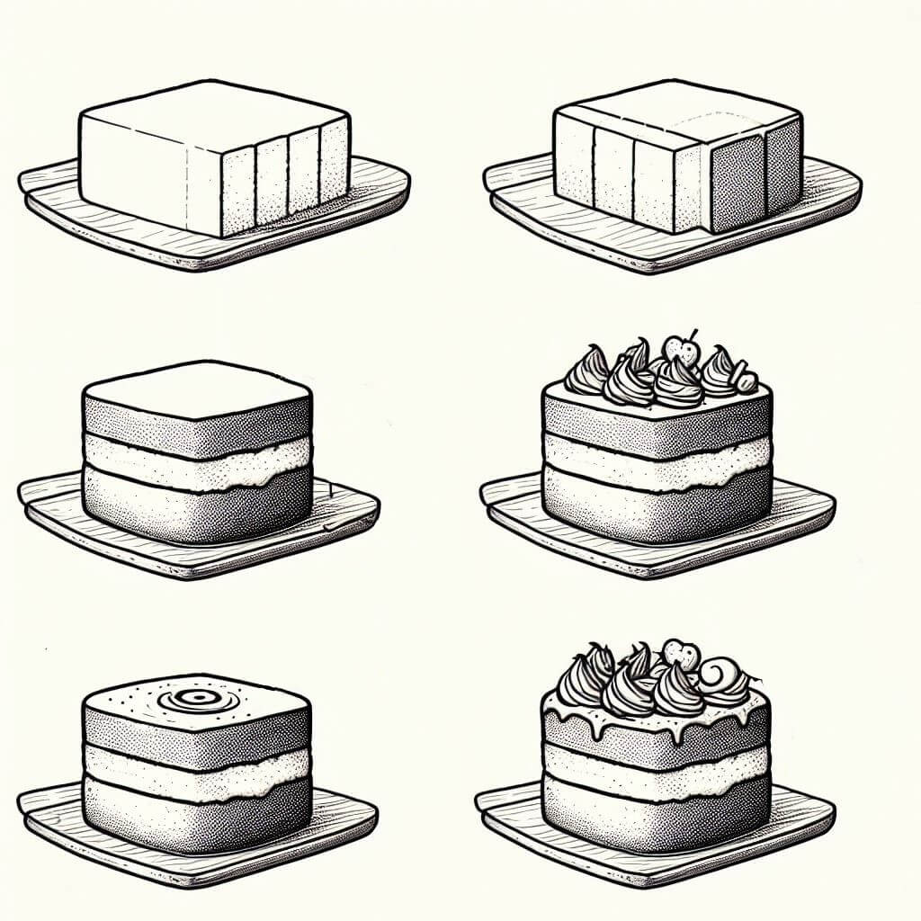 Idée de gâteau à la crème (12) dessin
