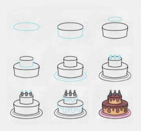 Idée de gâteau à la crème (2) dessin