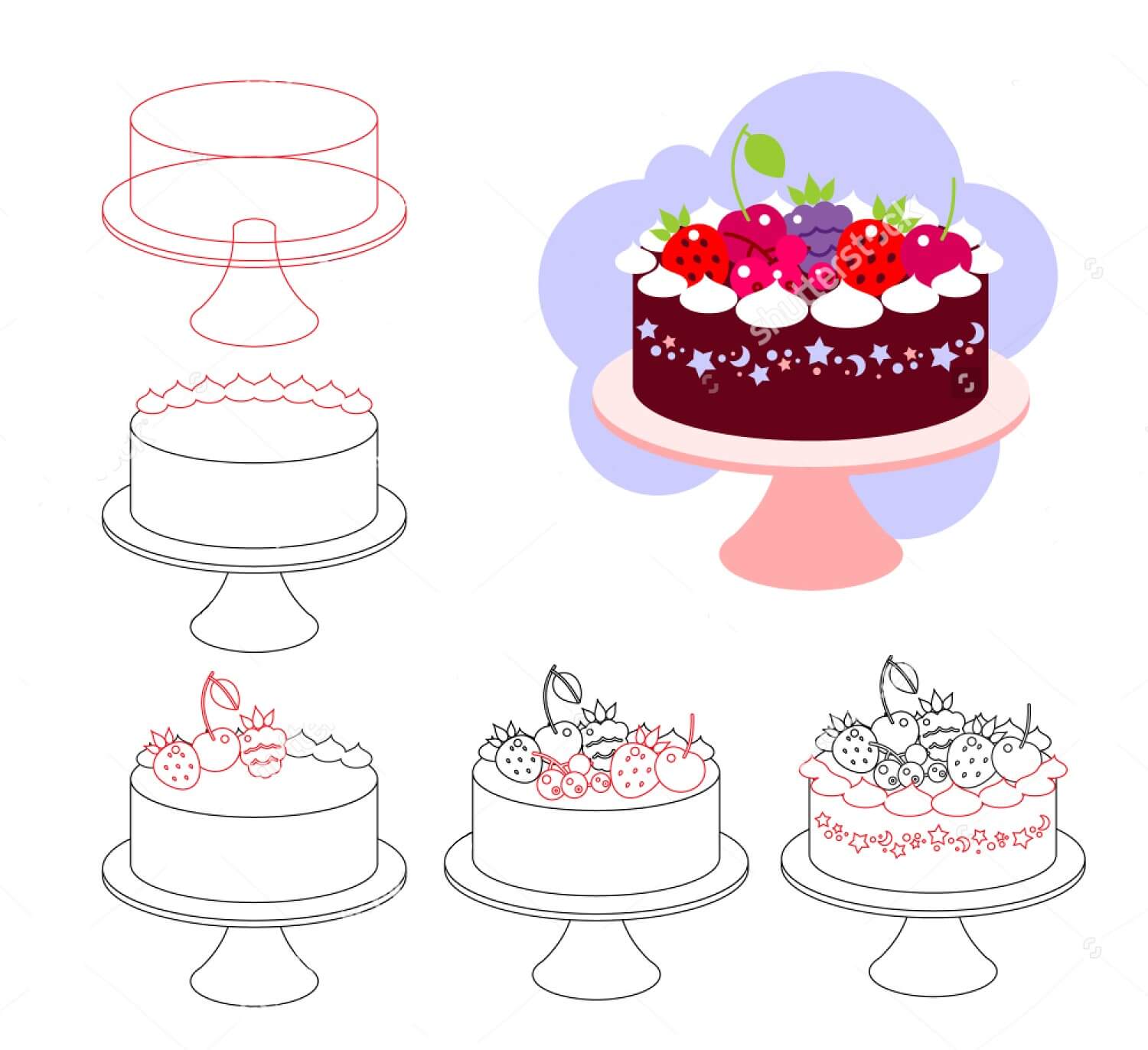 Idée de gâteau à la crème (4) dessin