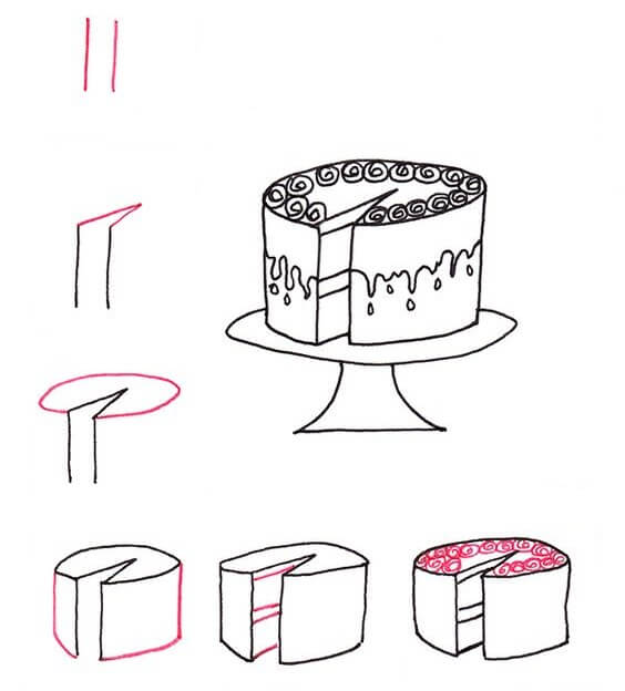 Idée de gâteau à la crème (7) dessin