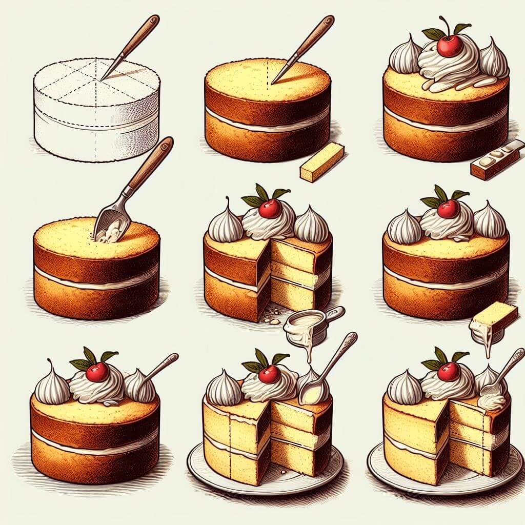 Idée de gâteau à la crème (9) dessin