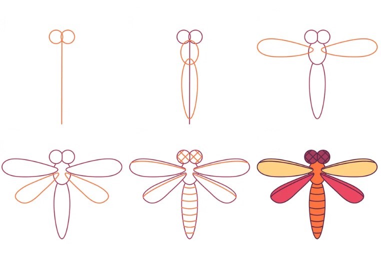 Idée de libellule (12) dessin