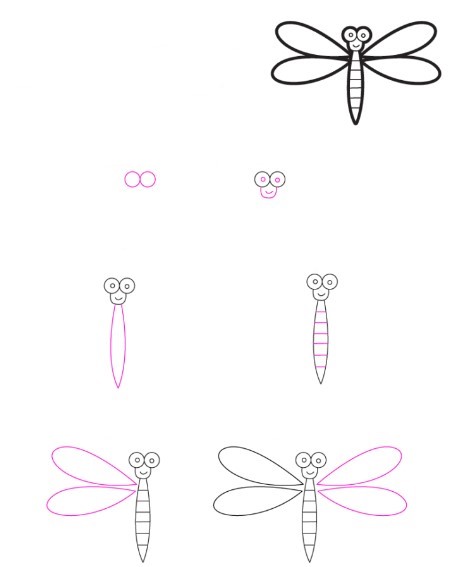 Idée de libellule (15) dessin