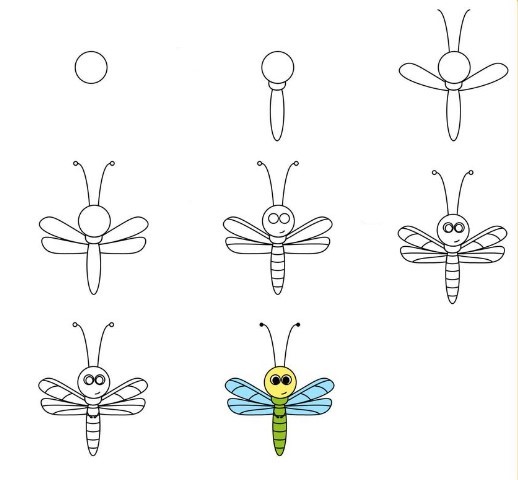 Idée de libellule (18) dessin