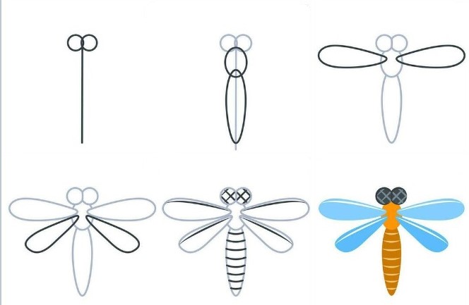 Idée de libellule (20) dessin