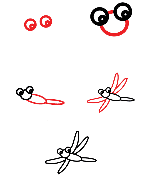 Idée de libellule (29) dessin