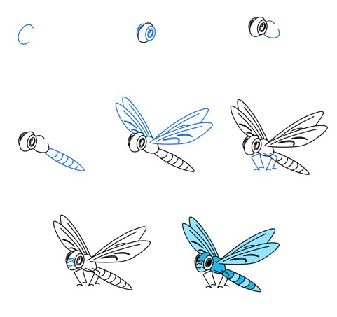 Idée de libellule (3) dessin