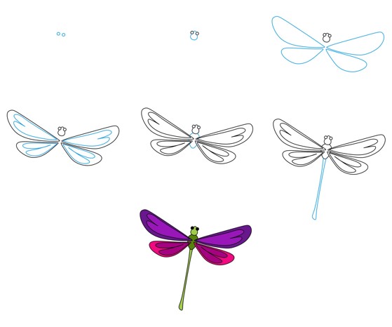 Idée de libellule (4) dessin