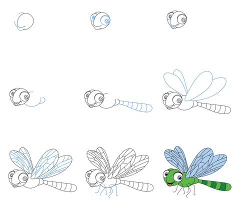 Idée de libellule (5) dessin