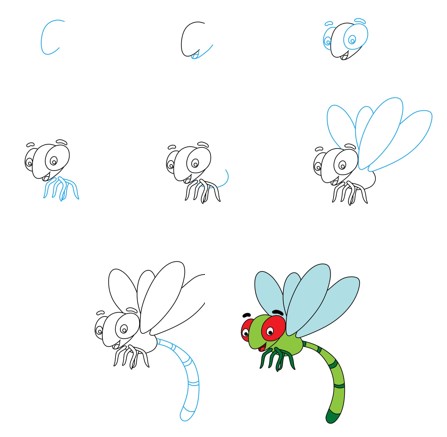 Idée de libellule (6) dessin
