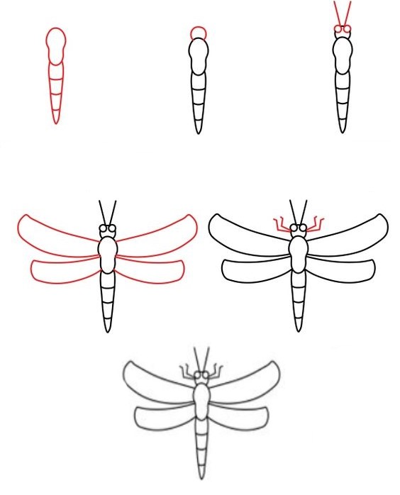 Idée de libellule (9) dessin