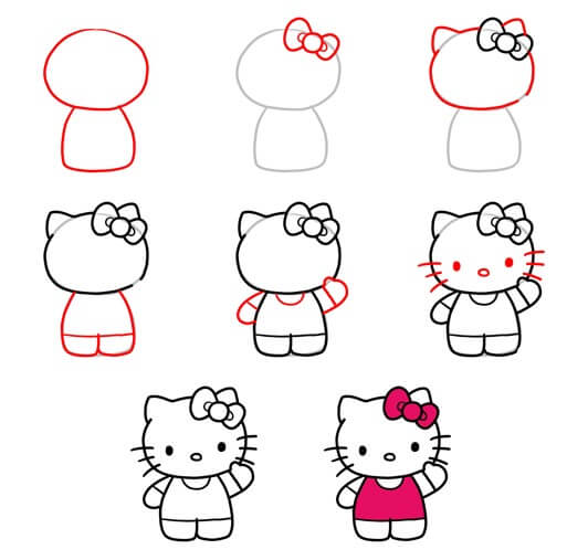 Idée Hello Kitty (13) dessin