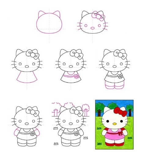 Idée Hello Kitty (15) dessin