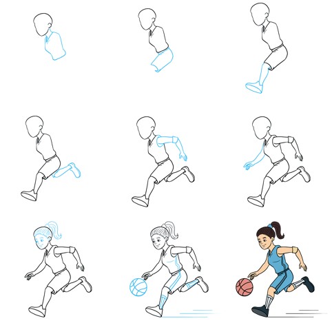 Joueur de basketball (2) dessin