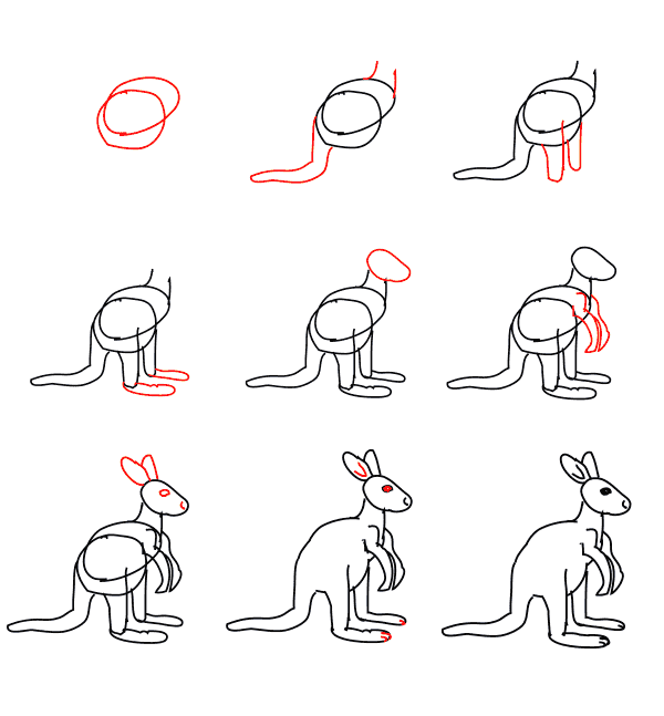 Kangourou pour les enfants (1) dessin