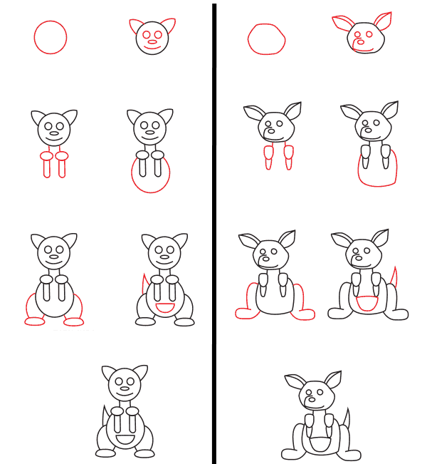 Kangourou pour les enfants (2) dessin